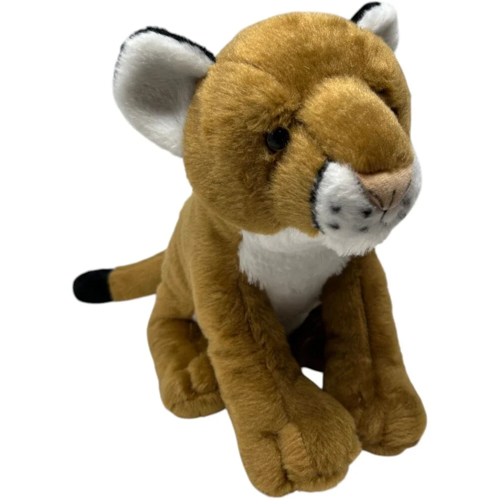 Wild Republic Plush Mountain Lion Size 12 in Tan White Cuddlekins 11515